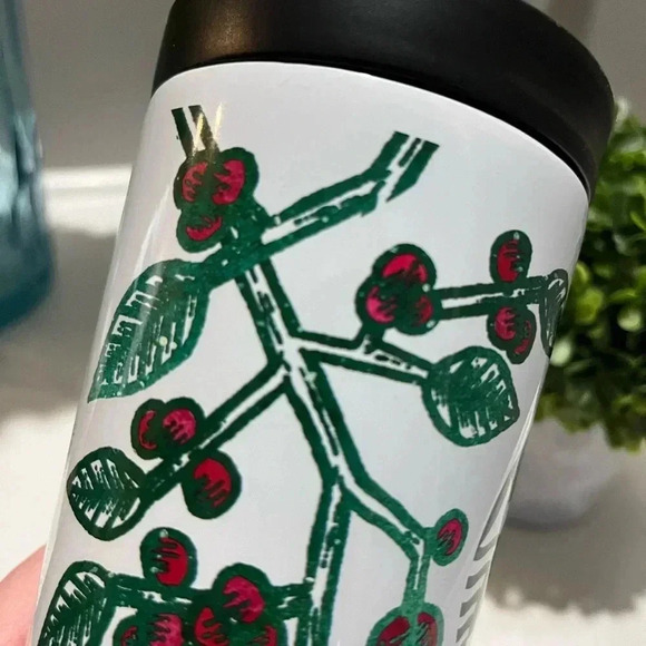Starbucks 2017 Mistletoe Metal Tumbler 16 oz - Picture 6 of 9